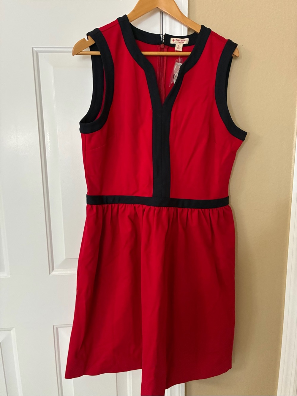 Brooks Brothers Red Dress with Black Trim